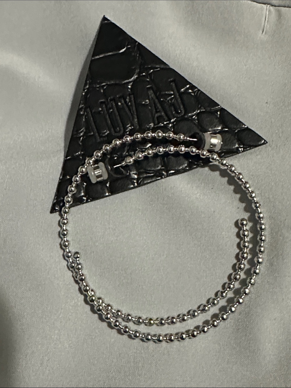 Luv AJ Pave Ball Chain Hoops